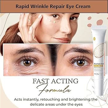 Rice Raw Pulp Eye Cream, Rice Raw Pulp Anti-Wrinkle Eye Cream, Removes Dark Circles