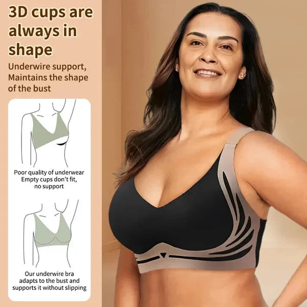 (Pack Of 2) SculpBra™ Push Up Bra with Anti-Sagging Lift - Black & Skin