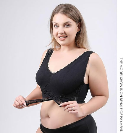 (Pack Of 2) 🔥Flat 30% off - comfy corset bra front cross side buckle lace bras