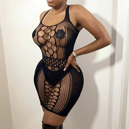 Japanese Mesh Intimate Solid Summer Half Body Stocking